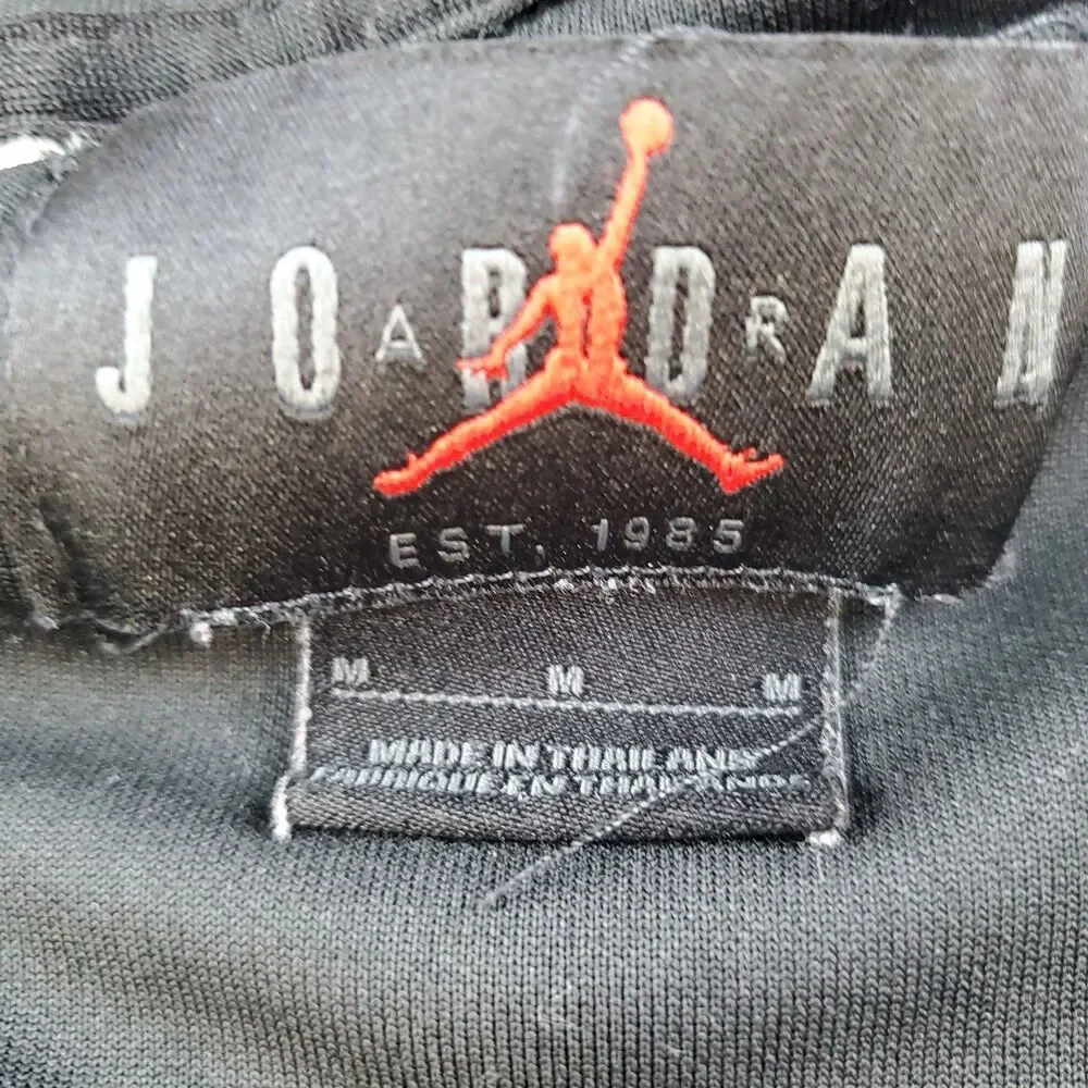 Jordan Patriots Football Jacket Adult Medium Black Full Zip Track Jumpman Logo